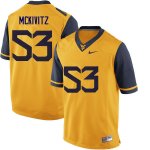 Men's West Virginia Mountaineers NCAA #53 Colten McKivitz Gold Authentic Nike Stitched College Football Jersey AD15O82UT